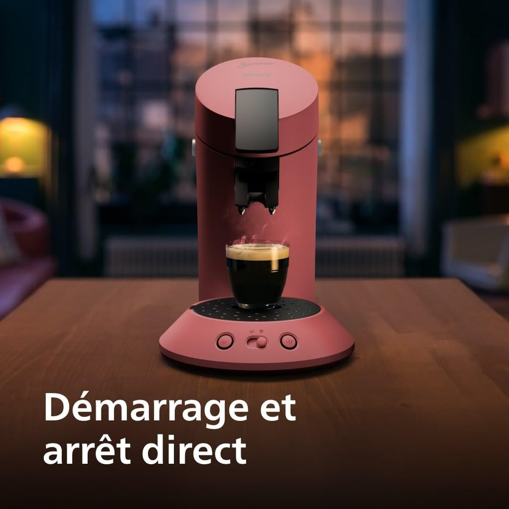 Machine à café à dosettes SENSEO Original Plus Rouge Tendre CSA210/35