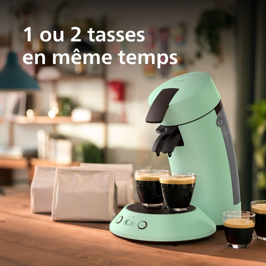 Machine à café à dosettes SENSEO Original Plus Vert Désert CSA210/80
