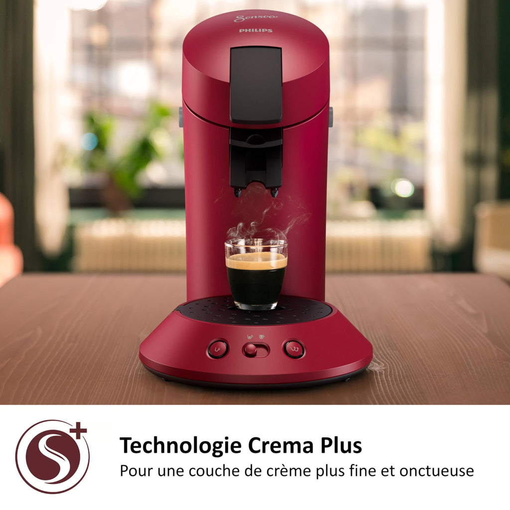 Machine à café à dosettes SENSEO Original Plus Rouge CSA210/91