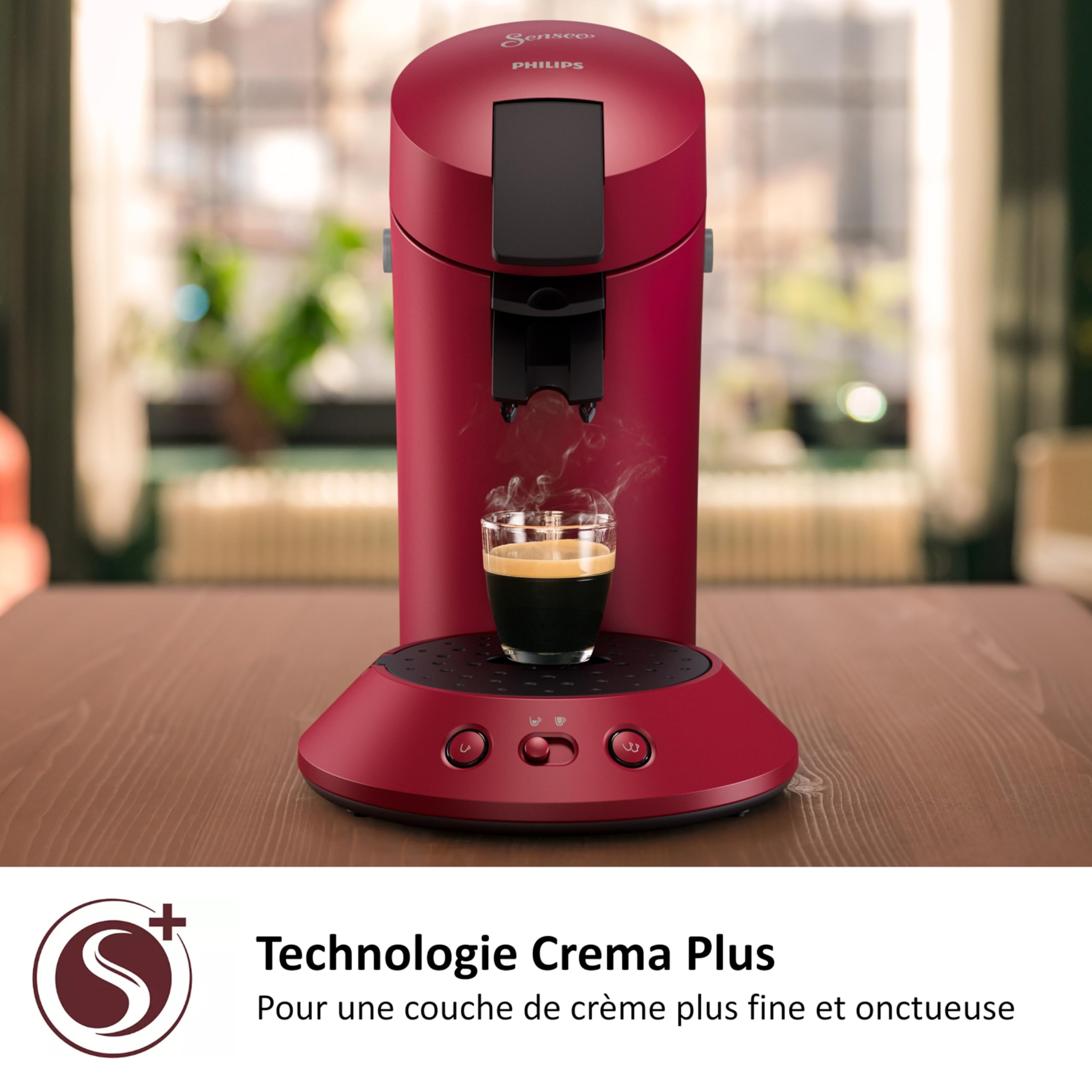 Machine à café à dosettes SENSEO Original Plus Rouge CSA210/91