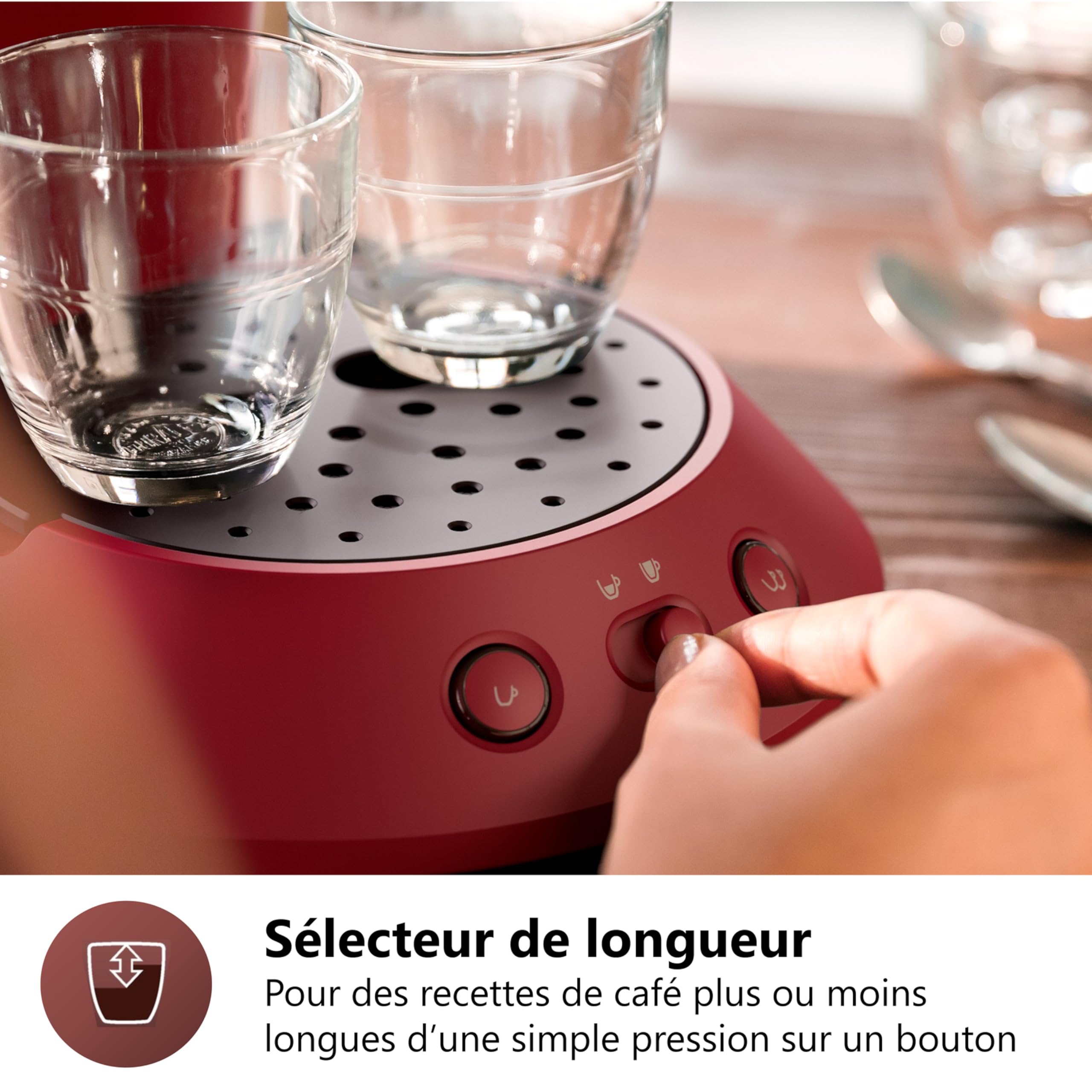 Machine à café à dosettes SENSEO Original Plus Rouge CSA210/91