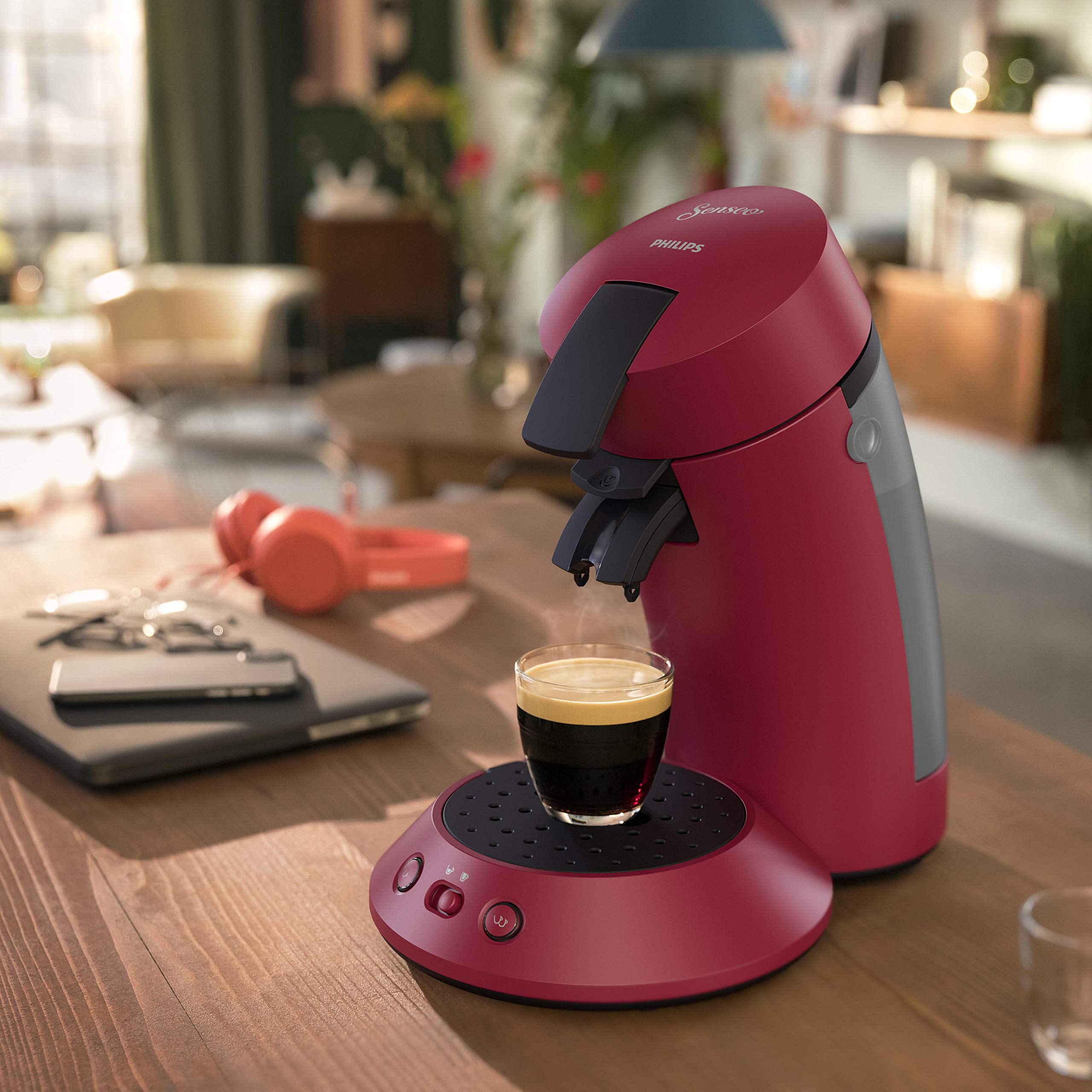Machine à café à dosettes SENSEO Original Plus Rouge CSA210/91